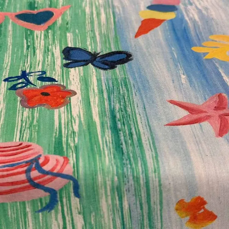 Ērts audums Kokvilnas poplīna audums