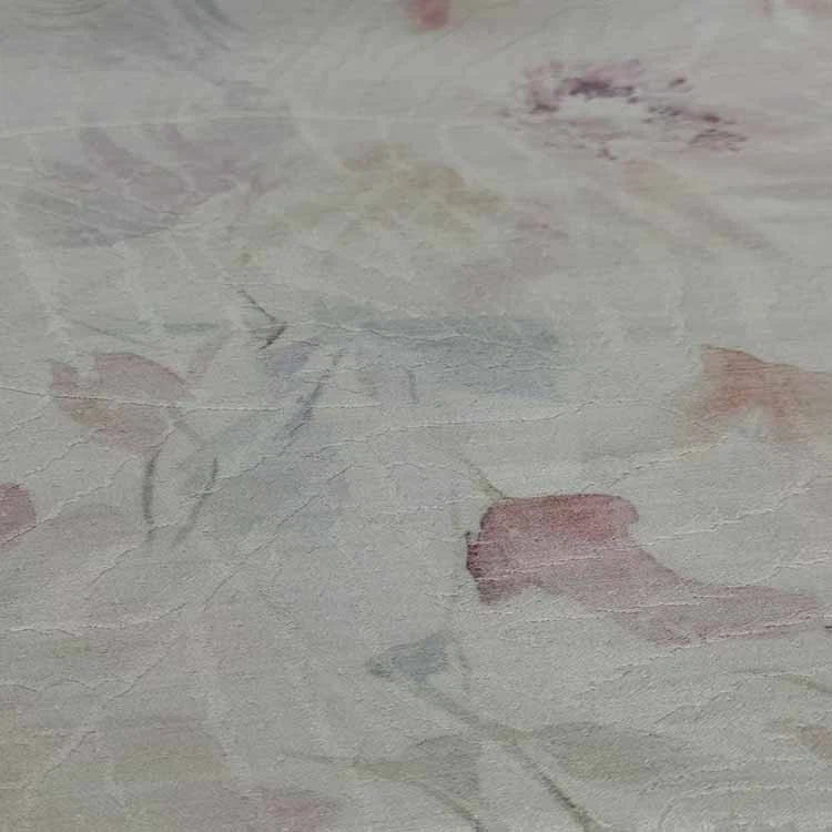 Silk And Wool Jacquard Fabric